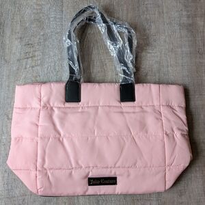 Juicy Couture Just Moi Pink Quilted Puffer Tote NWT
